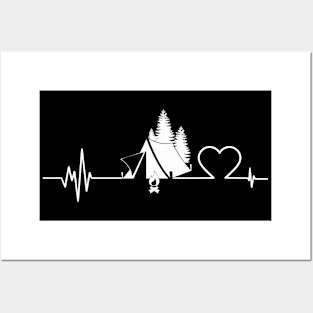 camping heartbeat Posters and Art